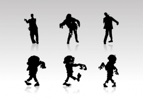 285x200 Zombie Silhouette Free Vector Graphic Art Free Download (Found