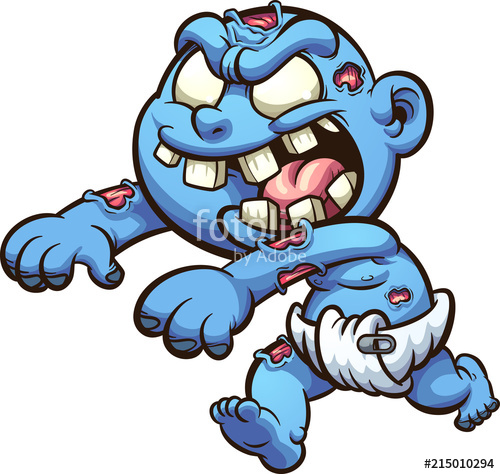 500x474 Cartoon Baby Zombie. Vector Clip Art Illustration With Simple