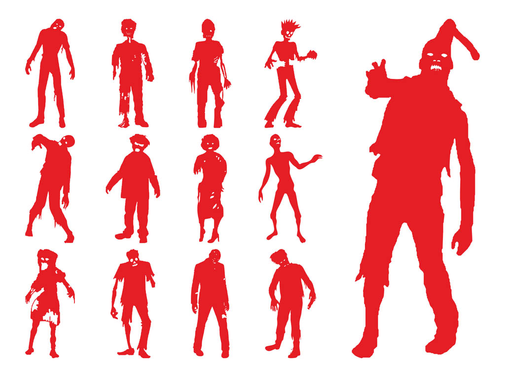 1024x765 Zombie Silhouettes Vector Art Amp Graphics