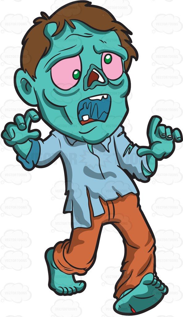 592x1024 A Running Zombie Zombies Zombie Cartoon And