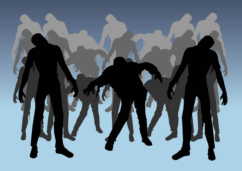 850x600 Zombies Silhouettes Vector Art Amp Graphics