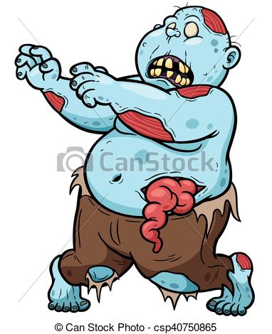 382x470 Zombies. Vector Illustration Of Cartoon Zombie.