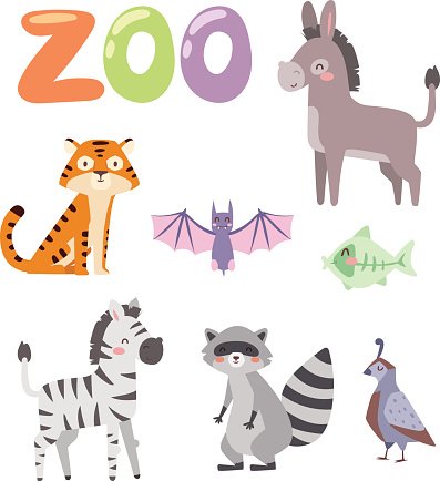 397x434 Zoo Animals Vector Premium Clipart