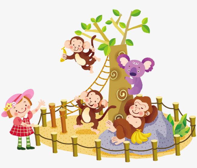 650x554 Happy Zoo, Vector Diagram, Monkey, Zoo Png And Vector For Free