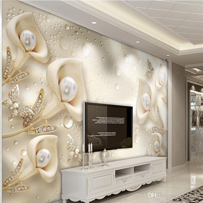 800x800 3d Horseshoe Leaf Butterfly Silk Watercolor Tv Background Wall