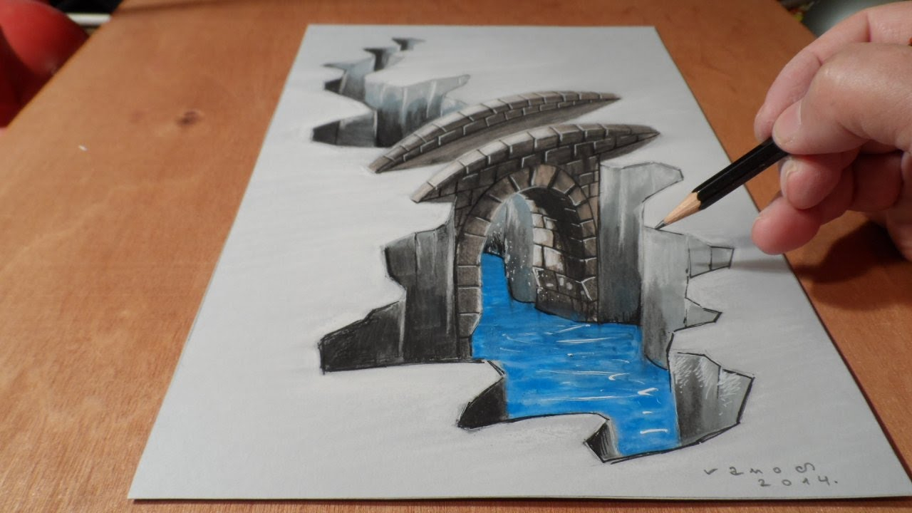 1280x720 Easy 3d Paintings On Paper Easy 3d Painting Illusion On Paper With