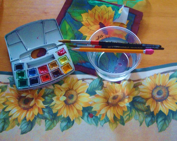 702x560 How To Paint A Sunflower Using 3d Paint And Watercolor 11 Steps