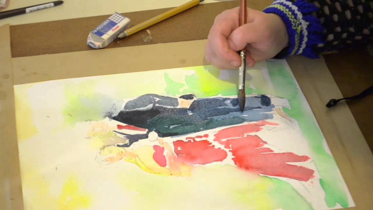 1280x720 Watercolor Painting By Art 3d Media