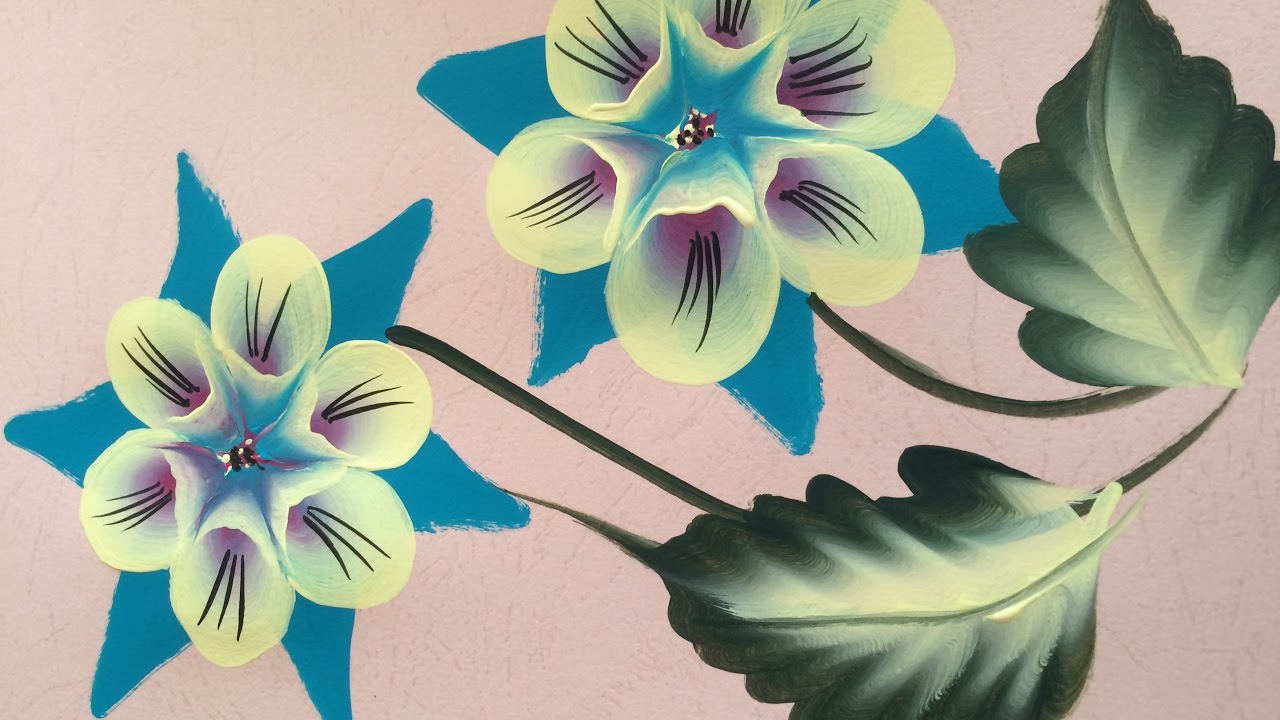 1280x720 One Stroke Painting Tutorial 3d Flowers