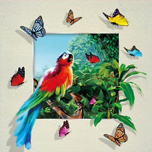 300x300 Parrots Butterflies Lenticular 3d Picture Animal Poster Painting