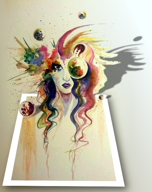 515x651 3d Pop Out Effect Of Abstract Painting By Trandoductin