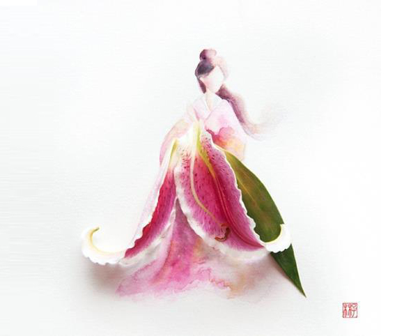 600x482 Amazing And Creative 3d Floral Watercolor Painting Art