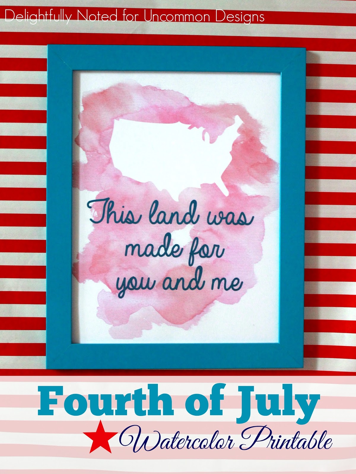 1200x1600 Fourth Of July Watercolor Printable