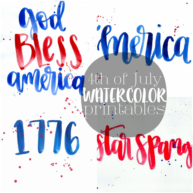 640x640 Tied Ribbon 4th Of July Watercolor Printables