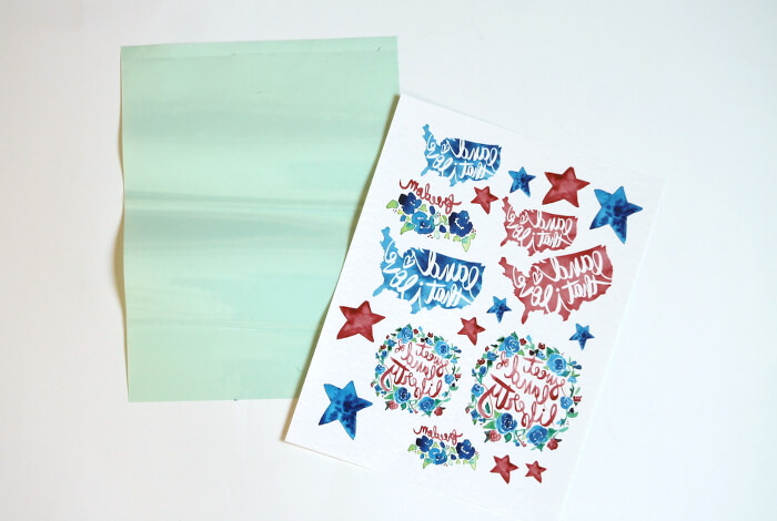 700x470 Watercolor Fourth Of July Temporary Tattoos