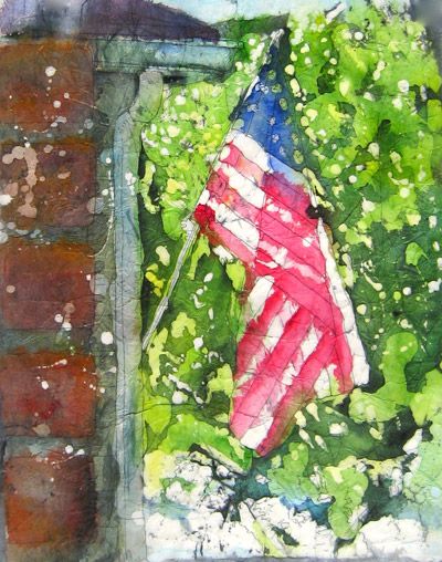400x508 Whittier Artists 4th Of July, Lucy Breeden Watercolor Batik
