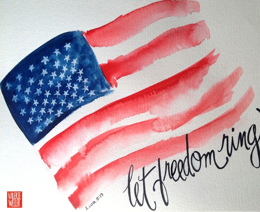 864x702 Quick 4th Of July Watercolor In My Sketch Www