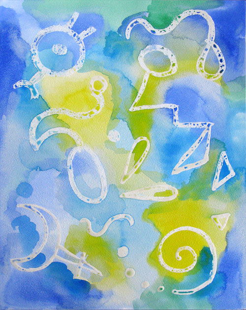 500x629 Watercolor Pencil Art Lesson Colorful Whimsical Abstract Art