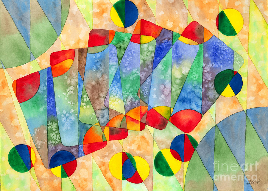 900x642 Poker Abstract Watercolor Painting By Kristen Fox