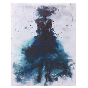 300x300 Watercolor Fashion Girl Abstract Art Canvas Print Oil Painting