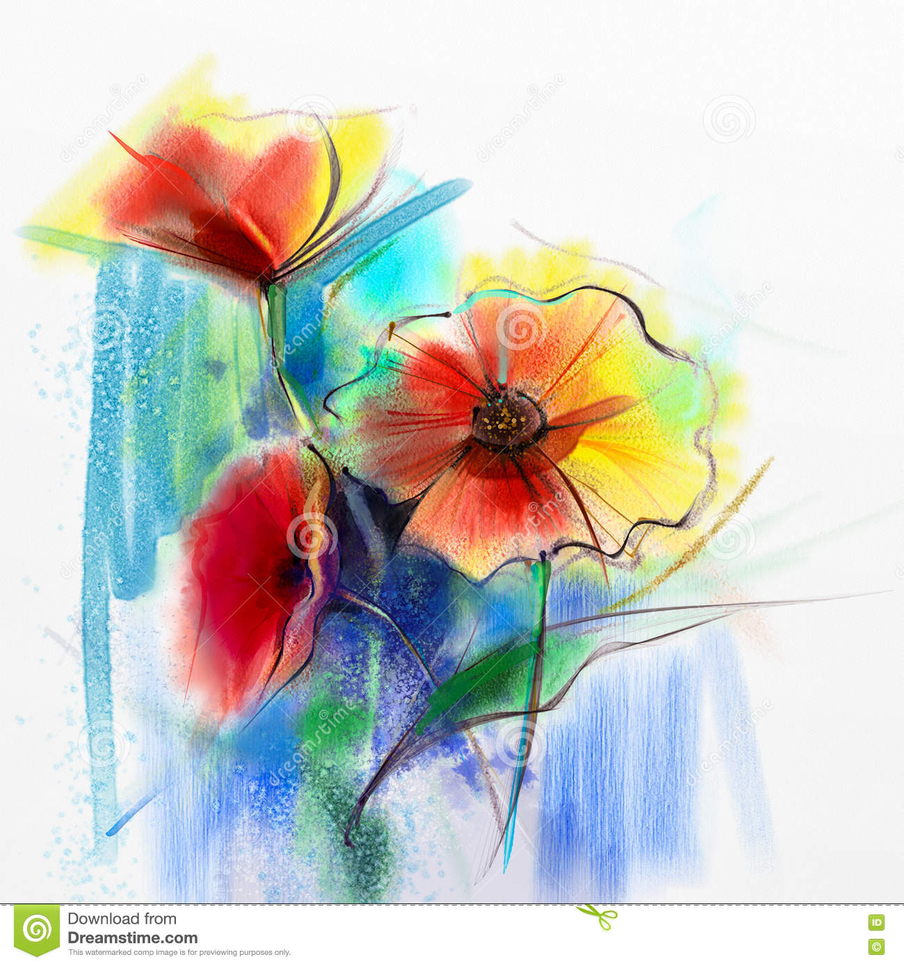 1300x1390 Pictures Watercolor Paintings Of Spring Flowers,