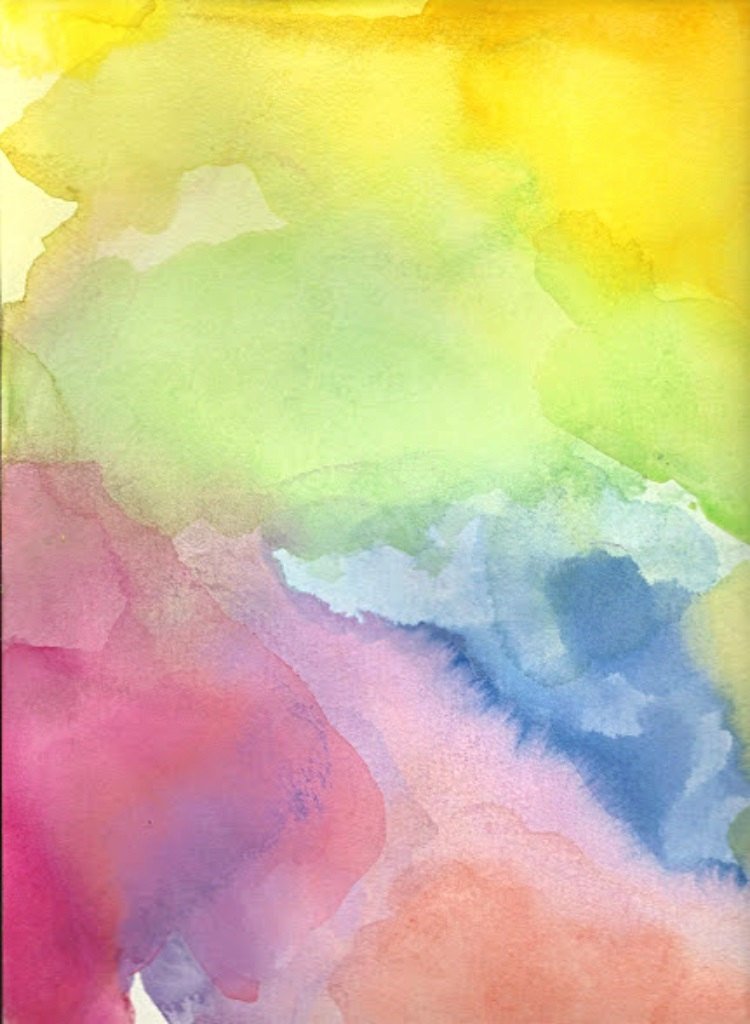 750x1024 Watercolor Painting, Abstract Art, Meeting Ground