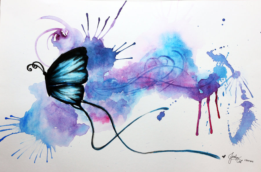 900x594 Watercolour Butterfly By Jesslynlcl
