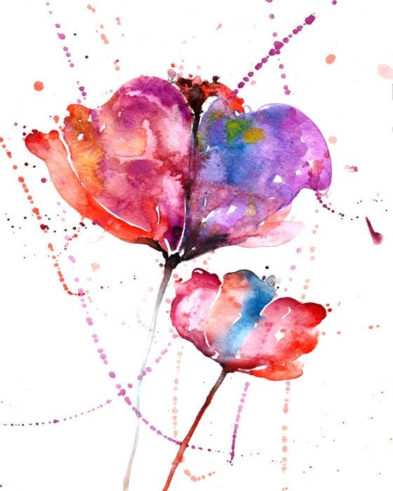 560x700 Flower Watercolor Ideas Beautiful Abstract Tulip Flower Watercolor