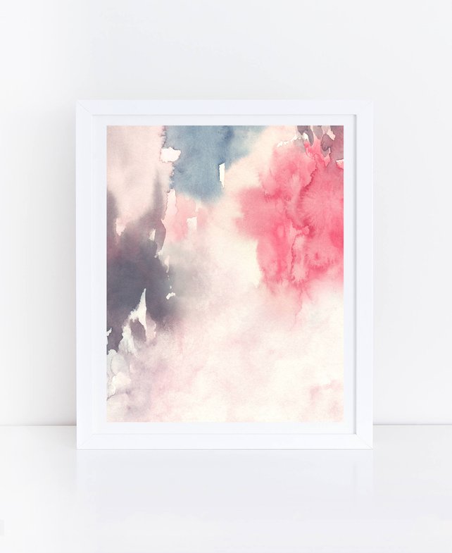642x785 Abstract Flowers Watercolor Flowers Abstract Printable Wall Etsy