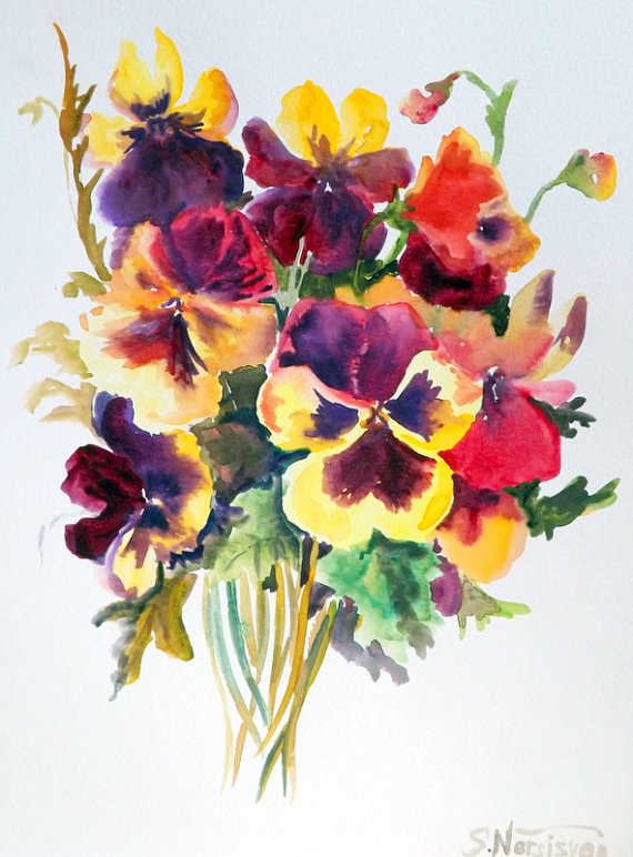 570x772 Abstract Watercolor Paintings Of Flowers Part 2 Weneedfun