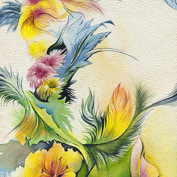 354x354 Abstract Flower Painting