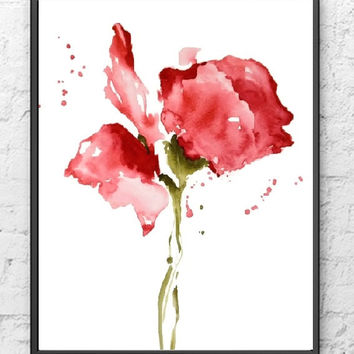 354x354 Wall Decor Flower Watercolor Painting, From Nancyknightart.etsy.c