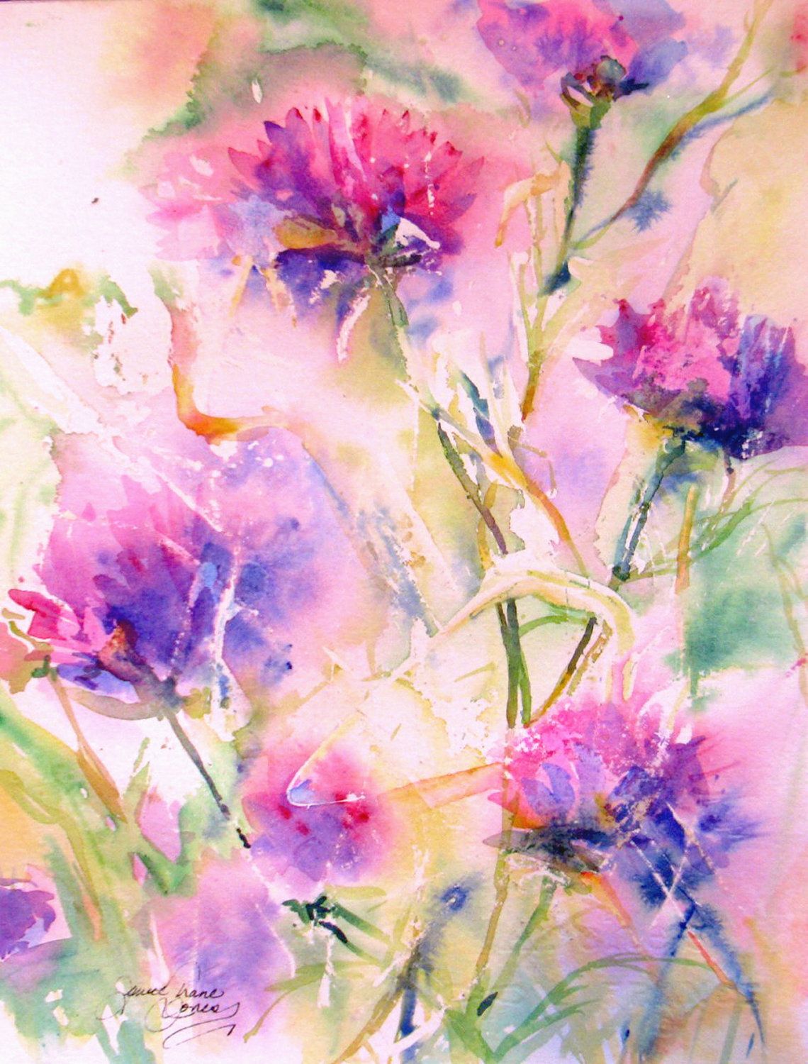 1140x1500 Watercolor Painting Flowers