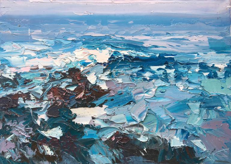 770x547 Abstract Ocean Painting By Agostino Veroni Saatchi Art