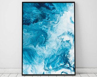 340x270 Abstract Ocean Art Etsy