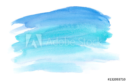 500x326 Abstract Ocean Blue Brush Strokes Painted In Watercolor On Clean