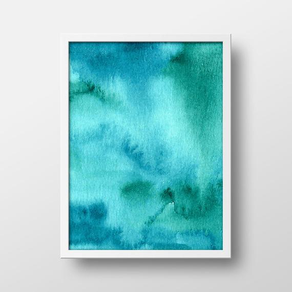 570x570 Turquoise Abstract Art Print, Modern Art Print, Abstract Wall