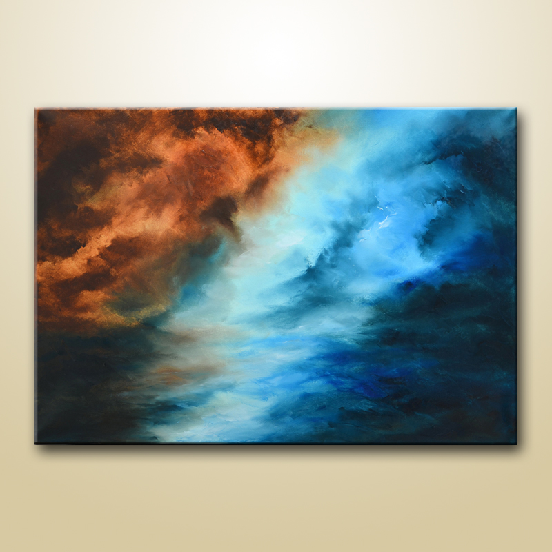 800x800 Abstract Ocean Painting By Niki Katiki