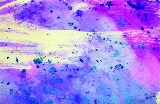 650x424 Blue, Purple And Pink Abstract Watercolor By Lynnette Prock
