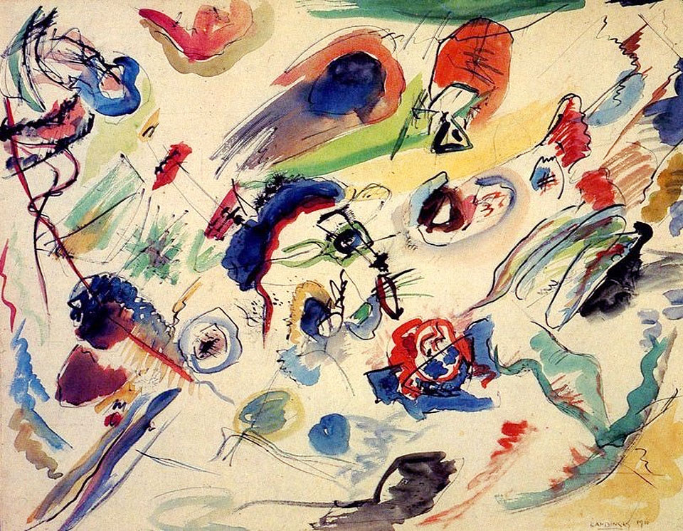 960x746 Wassily Kandinsky Untitled (First Abstract Watercolor), 1910