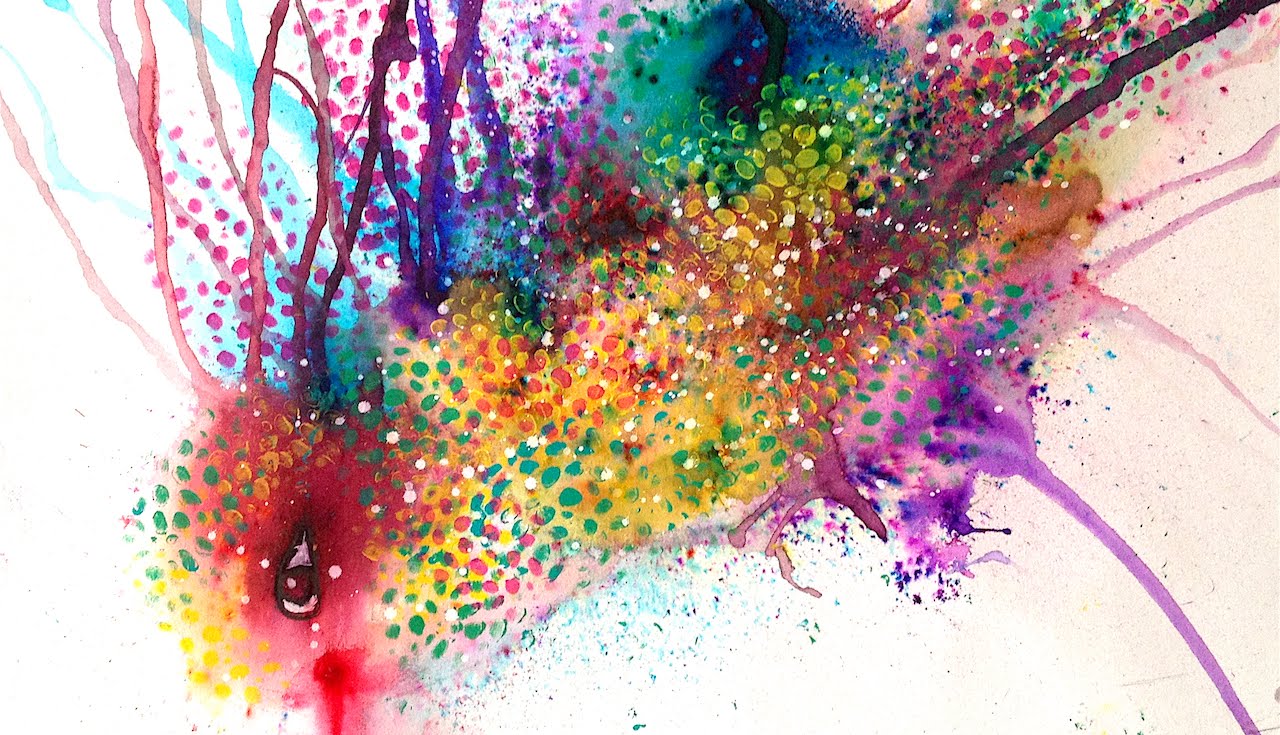 1280x735 Abstract Watercolor Bird Painting