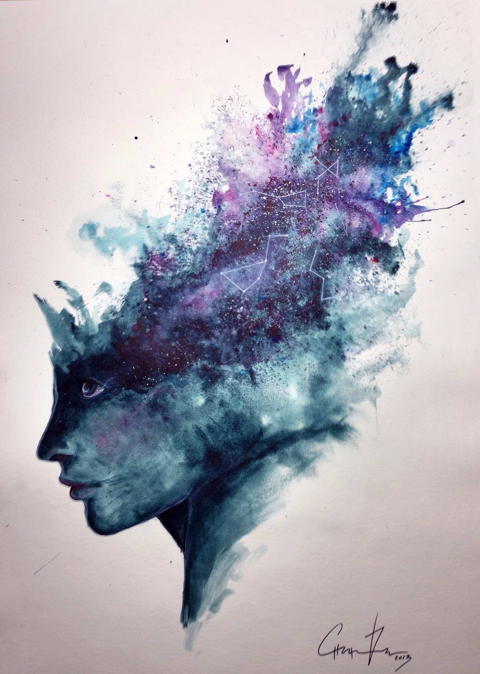 1536x2158 Abstract Watercolor Painting Awesome Watercolor Abstract Portrait