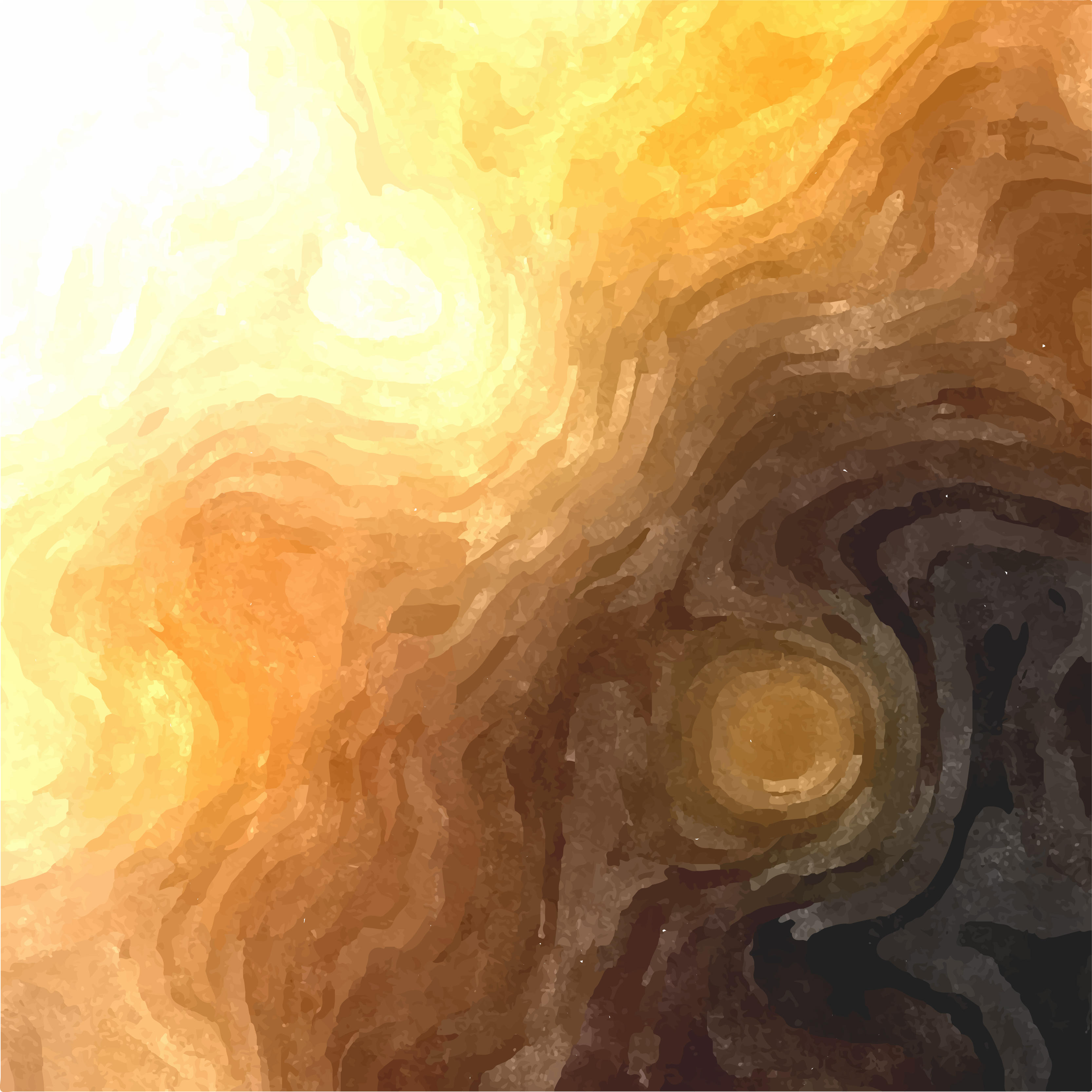 3333x3333 Yellow Brown Abstract Watercolor Background 123freevectors