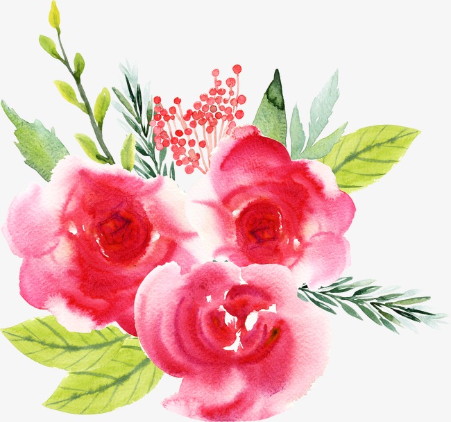 650x608 Abstract Watercolor Flowers, Watercolor Clipart, Hand Painted