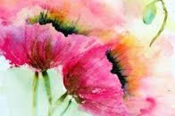 343x228 Abstract Watercolour Flower Paintings