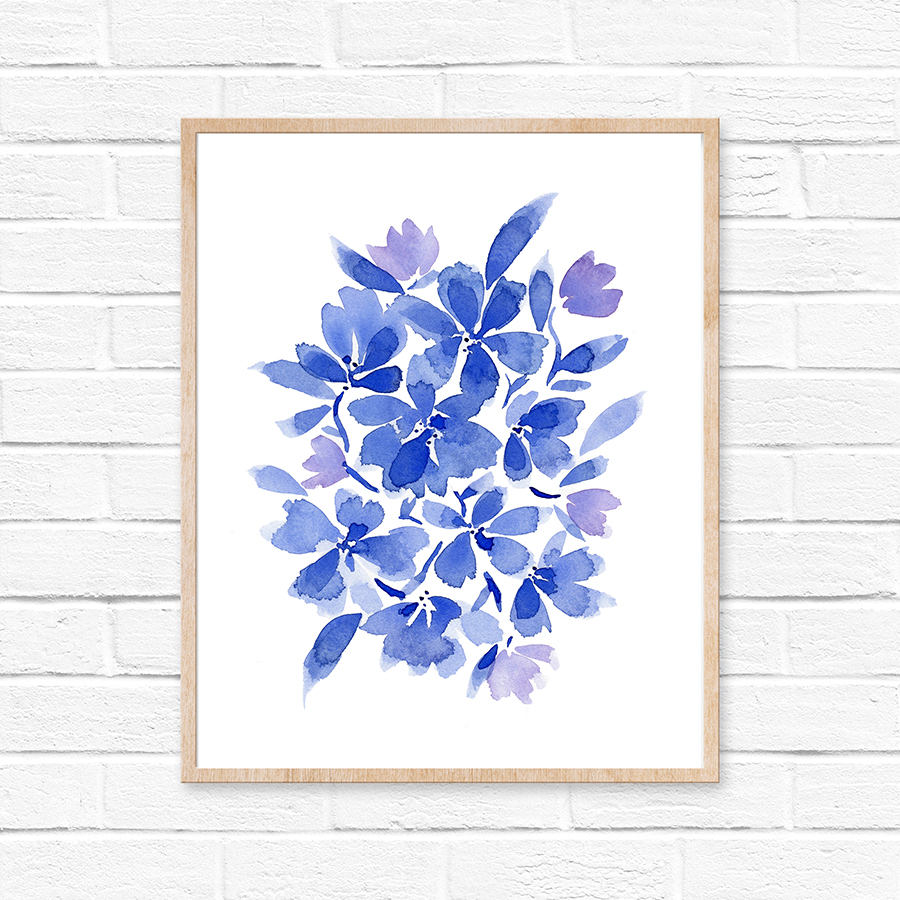 900x900 Flower Art Print Flower Print Abstract Flowers Watercolor Flowers