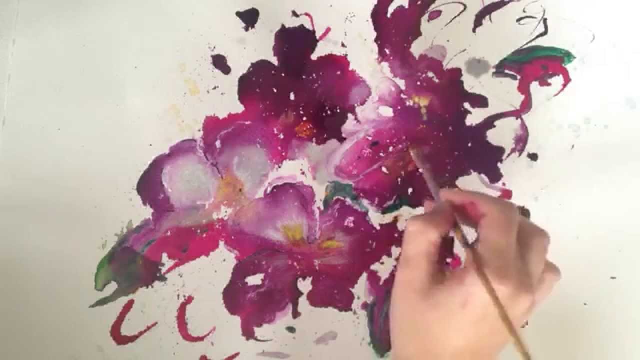 1280x720 Speed Abstract Flower Painting Demo