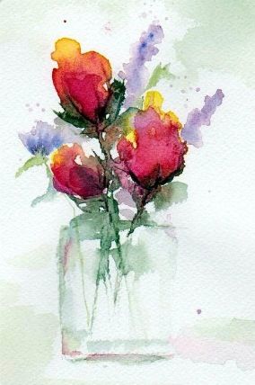284x428 Watercolour Flowers Watercolor, Flower And