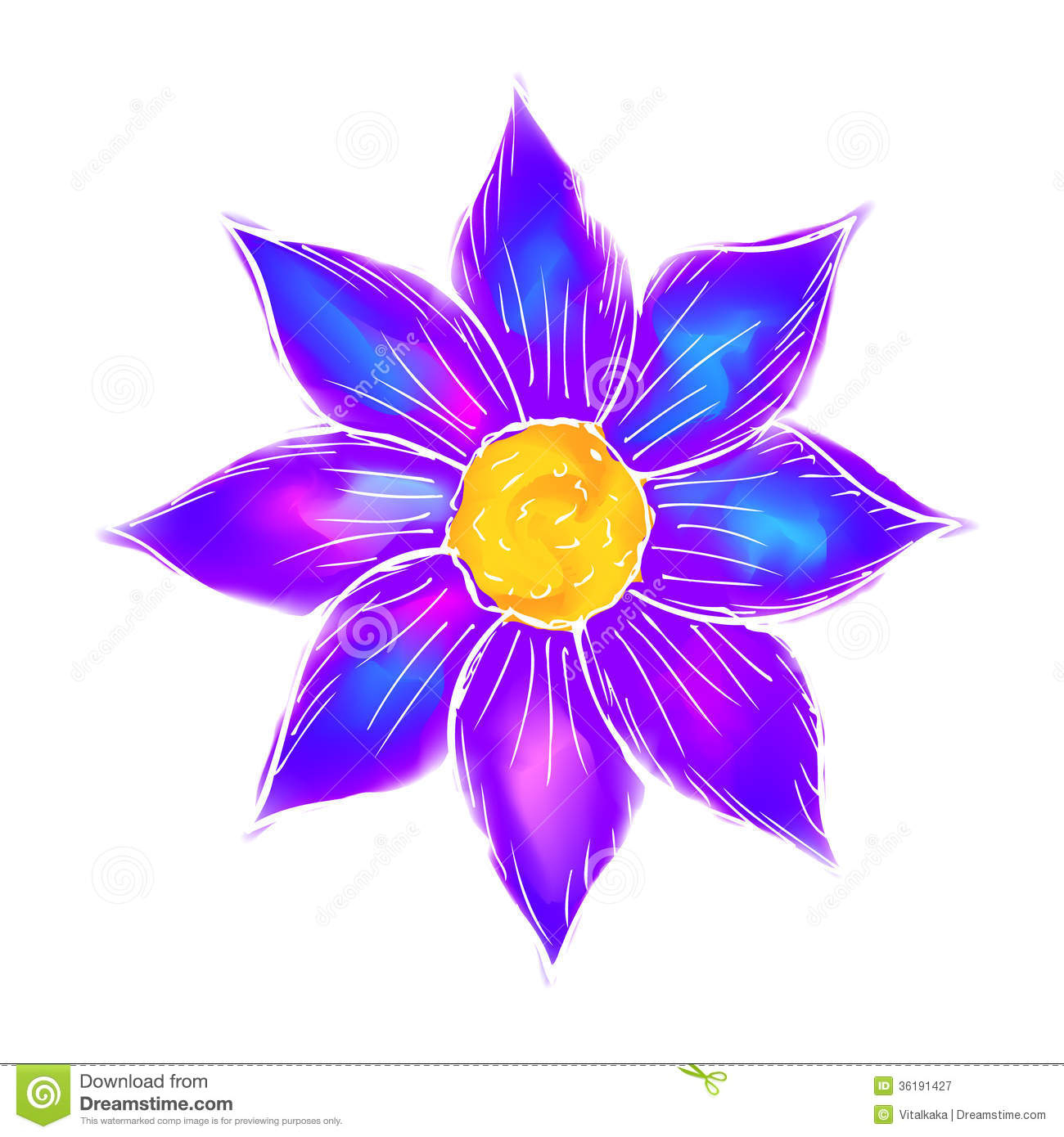 1300x1390 Beautiful Flowers To Draw Abstract Watercolor Flowers Stock Vector