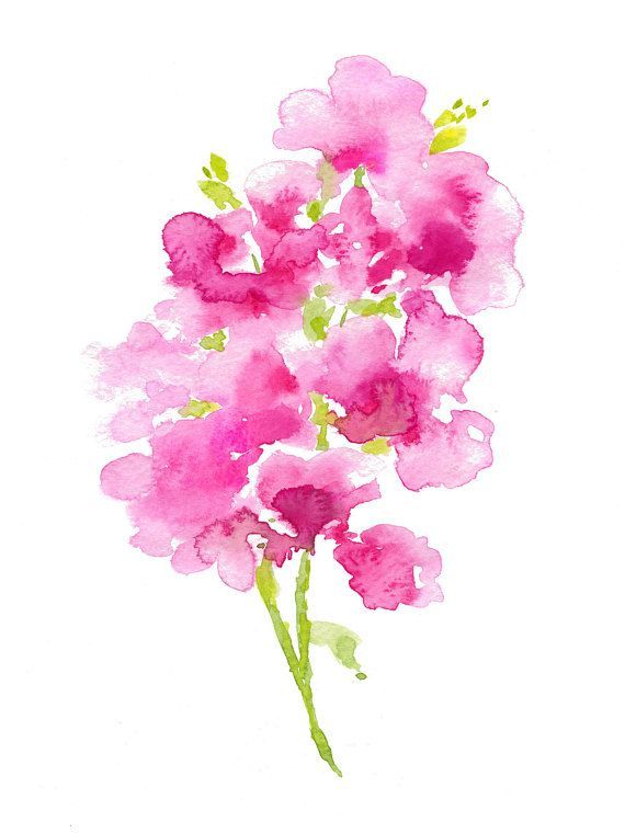 570x760 Floral Watercolor, Abstract Watercolor, Floral Art Print, Abstract